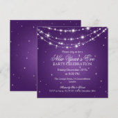 Invitation Élégante Chaîne De Nouvel An Purple (Devant / Derrière)