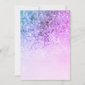 Invitation Élégante Chaîne Lumières Violet Séquins Sweet 16 (Dos)