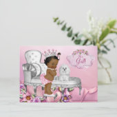 Invitation Élégante chaire Ethnic Princess Pearl Baby shower (Debout devant)