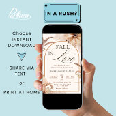 Invitation Élégante chute dans l'amour Fête des mariées Boho