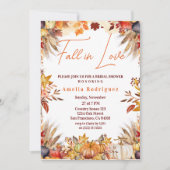 Invitation Élégante chute dans l'amour Fête des mariées Fleur (Devant)