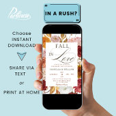 Invitation Élégante chute dans l'amour Floral Engagement Part