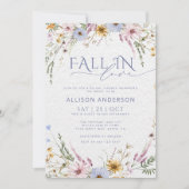 Invitation Élégante chute dans l'amour nuptiale de douche Inv (Devant)