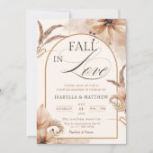 Invitation Élégante chute en amour Couples Wedding shower Boh (Devant)