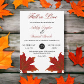 Invitation Élégante chute rustique en amour Mariage de automn