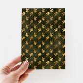 Invitation Élégante Chute Verte Feuilles Thanksgiving Dîner