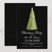 Invitation Élégante cime verte de Noël (Devant / Derrière)