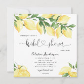 Invitation Élégante Citron nuptiale Douche (Devant)