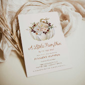 Invitation Élégante Citrouille Automne Baby shower