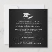 Invitation Élégante classe d'argent et de noir de 2012 (Dos)