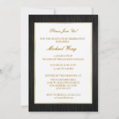 Invitation Élégante classe d'or funky de 2016 (Dos)