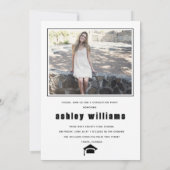 Invitation Élégante classe GRAD de la photo de graduation 202 (Dos)