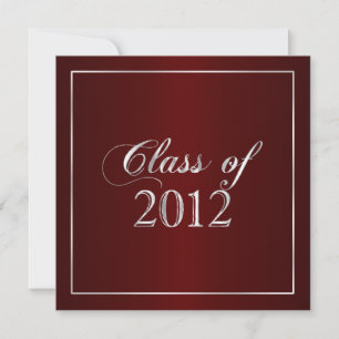 Invitation Élégante classe Maroon et Argent de 2012 Invitatio