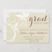 Invitation Élégante classe Vintage de tourbillon de 20XX (Devant)