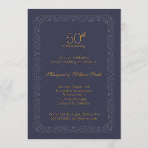 Invitation élégante classique pour anniversaire de