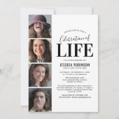 Invitation Élégante commémoration de la fête de la vie (Devant)
