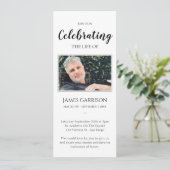 Invitation Élégante commémoration de la fête de la vie (Debout devant)