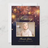 Invitation Élégante commémoration de la fête de la vie (Devant)