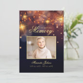 Invitation Élégante commémoration de la fête de la vie (Debout devant)