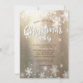 Invitation Élégante compagnie de Noël des Snowflakes (Devant)