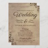 Invitation Elégante conception de défilement de papier de par (Devant / Derrière)