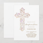 Invitation élégante confirmation croisée (Devant / Derrière)
