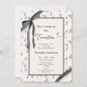 Invitation Elégante coquette botanique florale 30e anniversai (Devant)