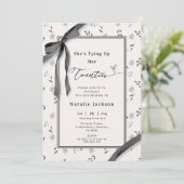 Invitation Elégante coquette botanique florale 30e anniversai (Debout devant)