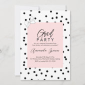 Invitation Élégante Coquette Bow graduation Party 2025 (Devant)