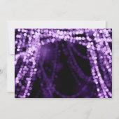 Invitation Élégante cordes de fête d'anniversaire Lumière vio (Dos)