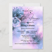 Invitation Elégante couleur bleu violet Rose Fête des mariées (Devant)