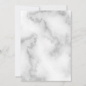 Invitation Elégante couleur gris Aquarelle rose Roses Barefoo (Dos)