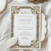 Invitation Elégante couleur islamique Mariage musulman