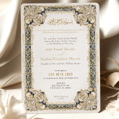 Invitation Elégante couleur islamique Mariage musulman