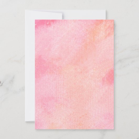 Invitation Elégante couleur rose de script | Baby shower fill (Dos)