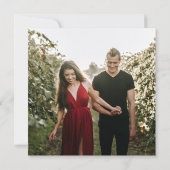 Invitation Elégante couleur vert gris-blanc (Dos)