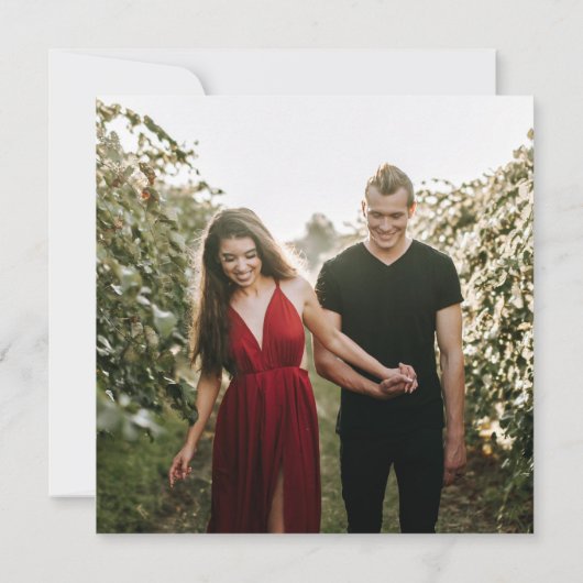 Invitation Elégante couleur vert gris-blanc (Dos)