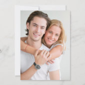 Invitation Elégante couleur vert gris-blanc (Dos)