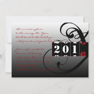 Invitation Élégante Coupe au Nouvel An