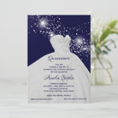 Invitation Elégante Coupe blanche Quinceañera (Debout devant)