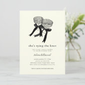 Invitation Élégante Coupe de Champagne de Coupe Noire Coquett (Debout devant)