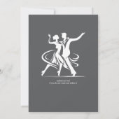 Invitation Élégante Couple Dansant Joint Anniversaire Célébra (Dos)