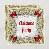 Invitation Élégante couronne au bureau de Noël (Devant / Derrière)