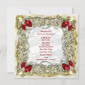 Invitation Élégante couronne au bureau de Noël (Dos)