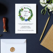 Invitation Élégante couronne de chardon écossais