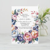 Invitation Élégante couronne Florale pour Wedding shower (Debout devant)