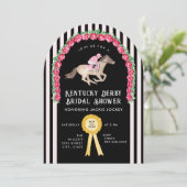 Invitation Élégante course de cheval Derby Fête des mariées (Debout devant)