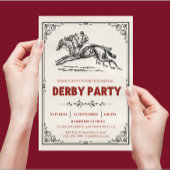 Invitation Élégante course de cheval Derby Party équestre