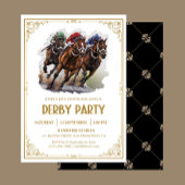Invitation Élégante course de cheval Derby Party équestre