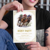 Invitation Élégante course de cheval Derby Party équestre